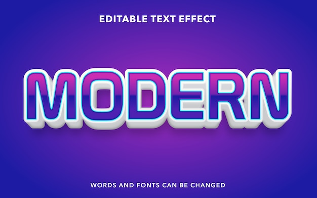 modern text editable text effect style