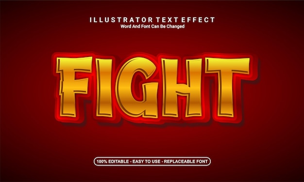Modern text effect design fight