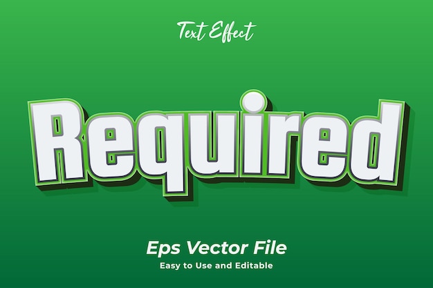 Modern text effect Required Editable and easy to use Premium vector