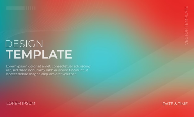 Modern Vector Gradient grainy texture in red green and turquoise hues