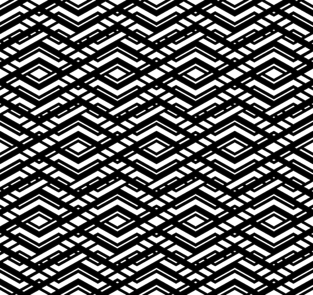modern zigzag contrast geometric seamless pattern. rhombus graphic contemporary splicing. imposing black and white infinite backdrop with symmetric ornament.