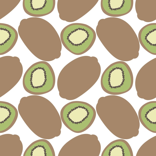 Moderne Abstrakt Minimalistisk Frukt Kiwi Sømløst Mønster Bakgrunn