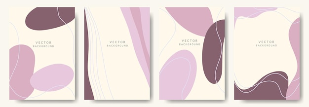 Moderne abstrakte vektor-bakgrunner minimalistisk trendy stil diverse former sett opp designmaler