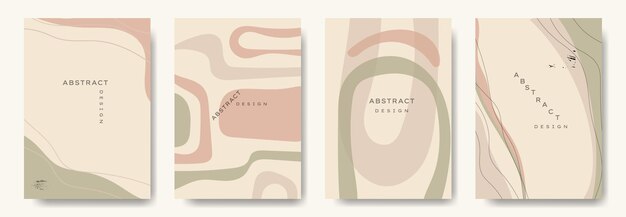 Moderne, abstrakte vektorbakgrunner – minimalistisk og trendy stil med ulike former, klargjorte designmaler er bra