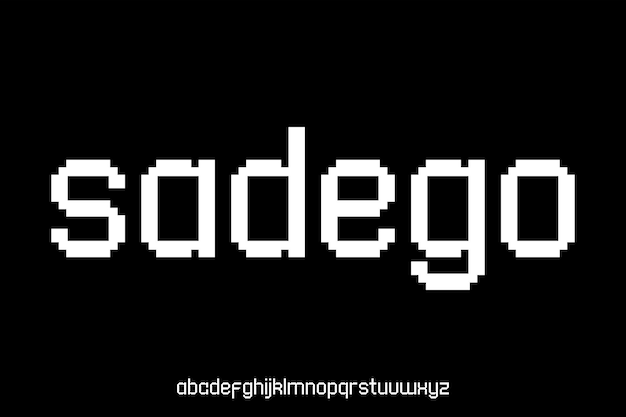 Moderne futuristisk moderne geometrisk skrifttype
