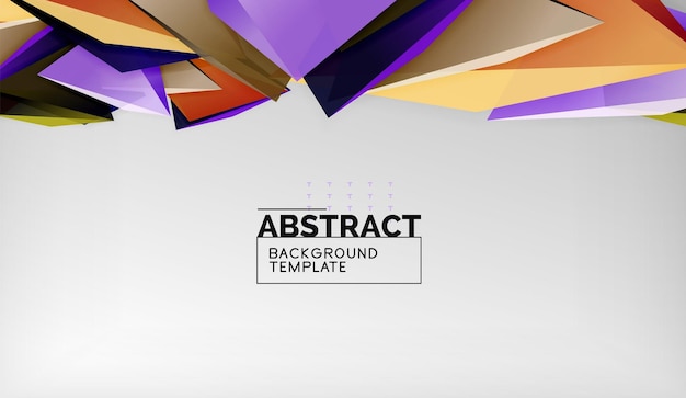 Moderne plakatmal for 3D-trekantet geometrisk bakgrunnsdesign