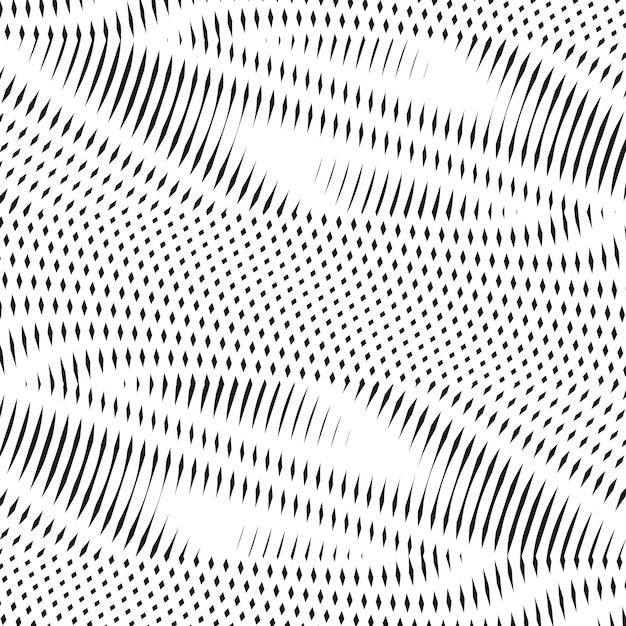 moire pattern, monochrome background with trance effect. optical illusion, creative black and white graphic vector backdrop.