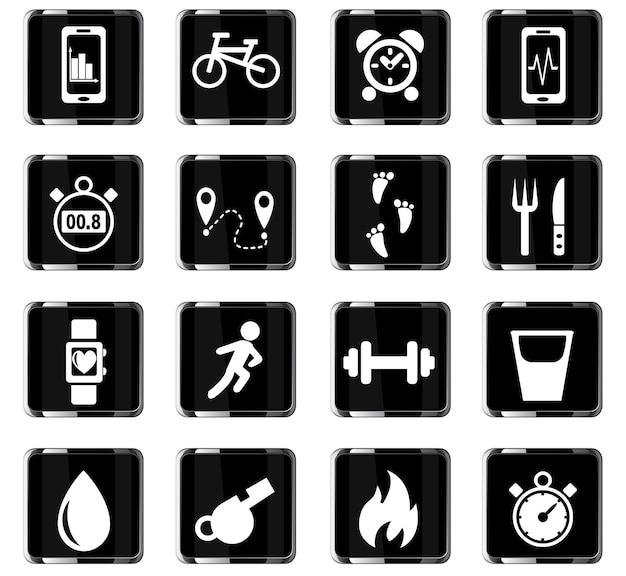 monitoring apps web icons for user interface design