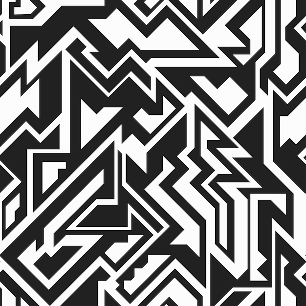 Monochrome technology seamless pattern