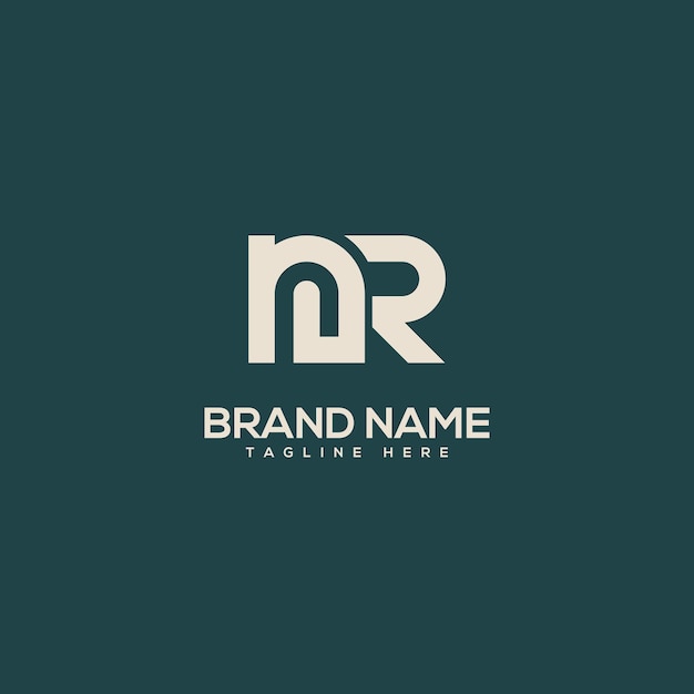 Monogram professional unique letter NR RN logo design template Initials Business logo