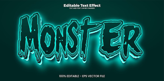 Monster redigerbar teksteffekt i moderne trendstil