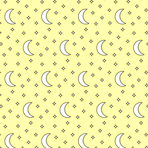 month and stars pattern