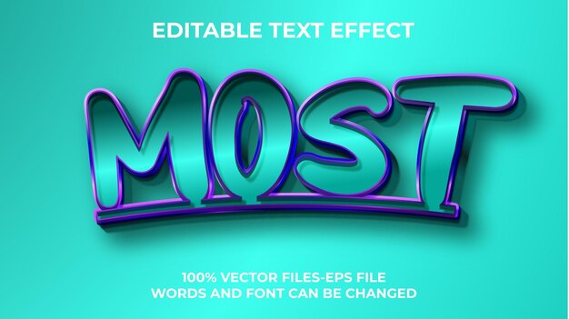 most text style effect