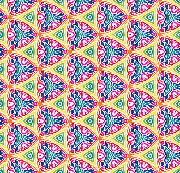 Multi color seamless abstract pattern Background and backdrop Multi Colored Colorful ornamental design Colored mosaic ornaments Vector graphic illustration