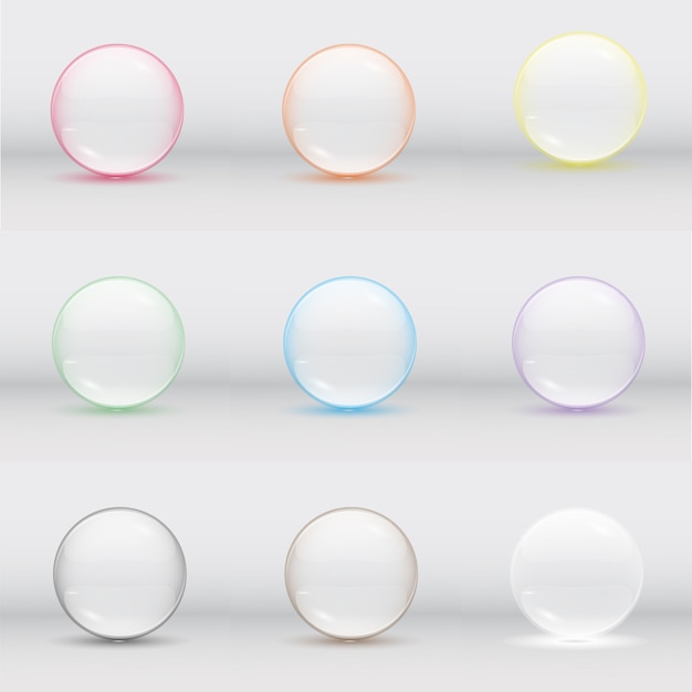 Multi-colored glass balls