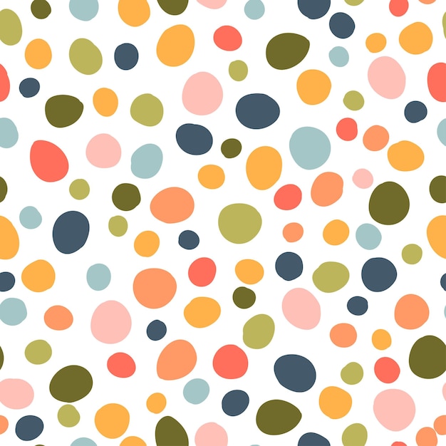 multicolored spots circles vector seamless pattern seamless background with modern rainbow dots