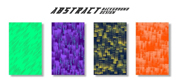 Multiple background pattern design vector