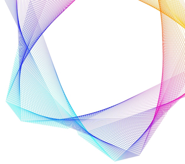Myk regnbuefarget lineær bakgrunnsdesignelementer. Polygonale linjer. Guilloche. Det beskyttende laget for sedler, diplomer og sertifikater, mal. Vektor EPS10-linjer laget ved hjelp av Blend Tool
