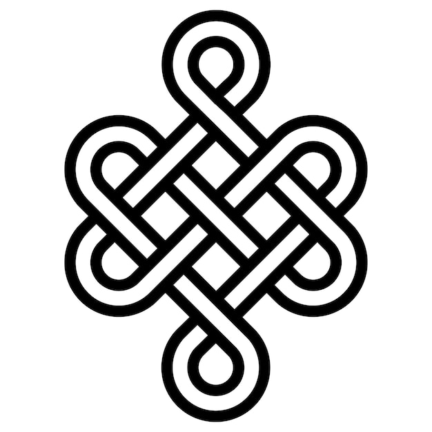 mystical knot of longevity and health sign good luck feng shui vector the infinity knot health symbol tattoo