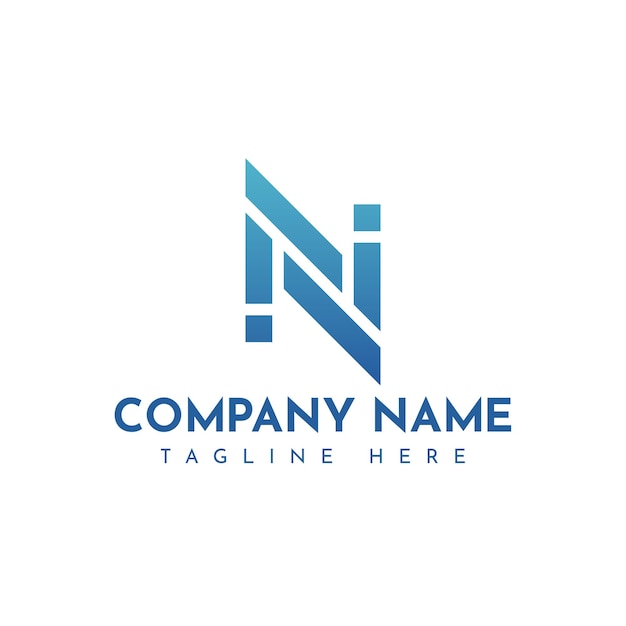 N logo design template