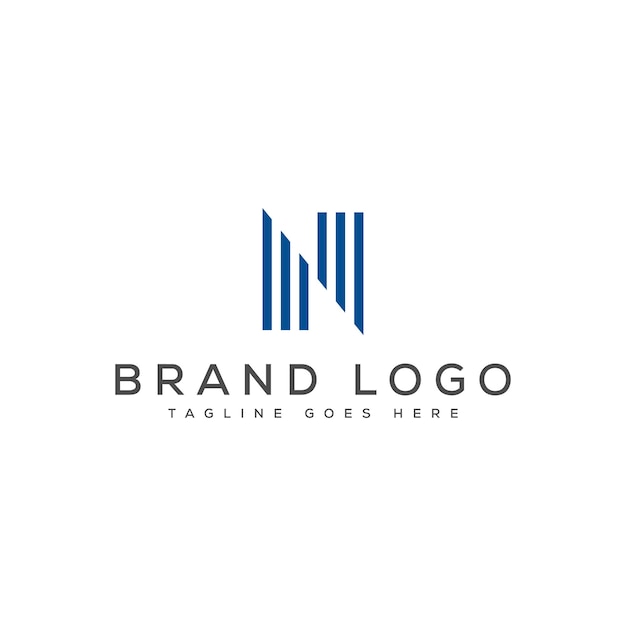 N logo design vector template design for brand