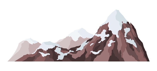 Nature mountain landscape Rocky massif vector Illustration Winter peaks or hilltop Range rock mountain rocky environment top Travel landscape climbing or hiking mountains