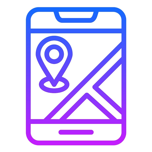 navigation app vector illustration