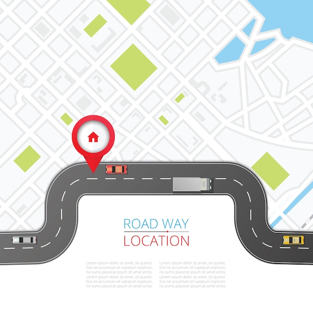 navigation concept with pin pointer