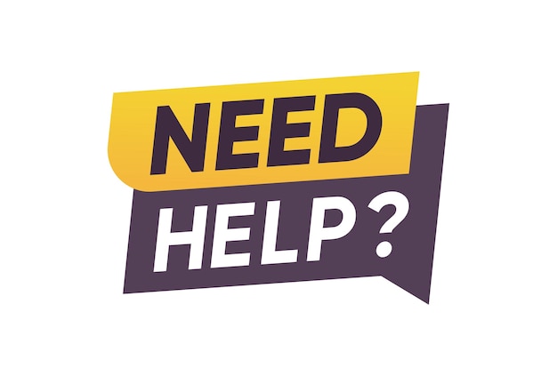 Need Help banner isolated design template