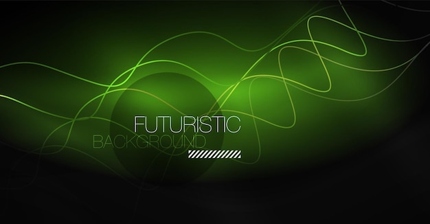 Neon lines wave background Abstract composition
