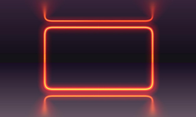 Neon scene, laser show on the night background. Vector illustration