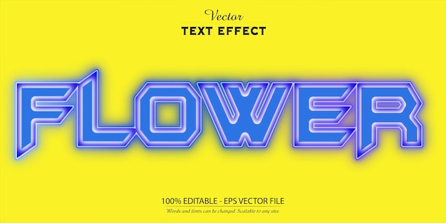 neon text effect editable multicolor text style