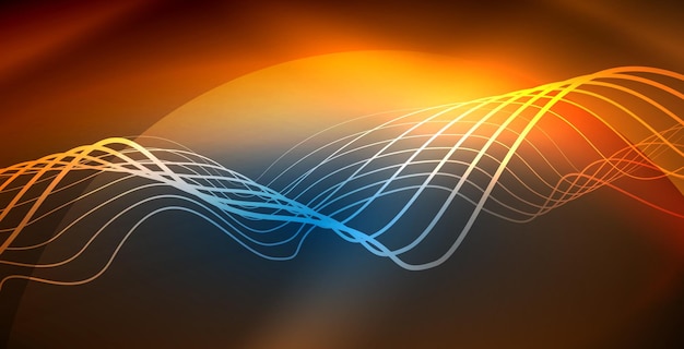 Neon wave background