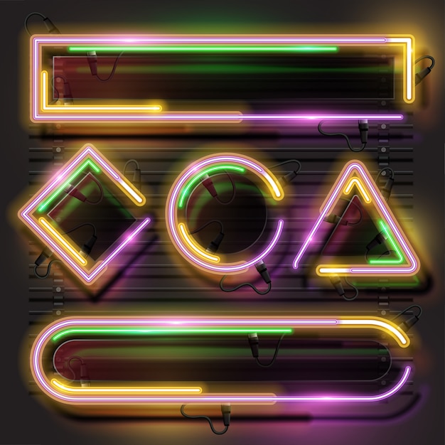 Neonbanner malsett.