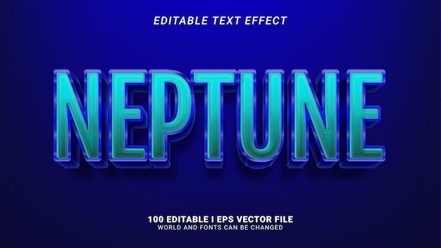 neptune 3d style text effect