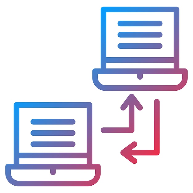 network data transfer icon vector image can be used for networking