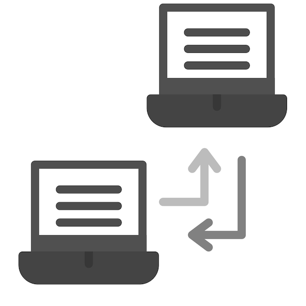 network data transfer icon vector image can be used for networking