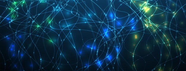 neural network concept connected cells with links high technology process abstract background
