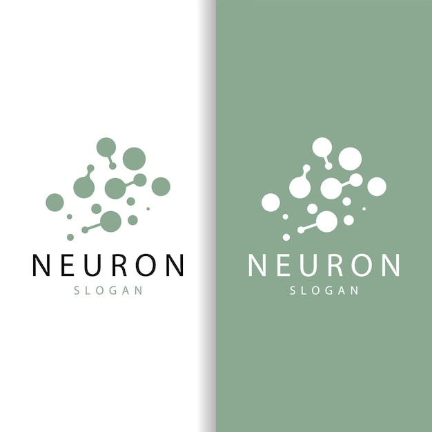 neuron logo neuron nerve or seaweed vector abstract molecule design template illustration