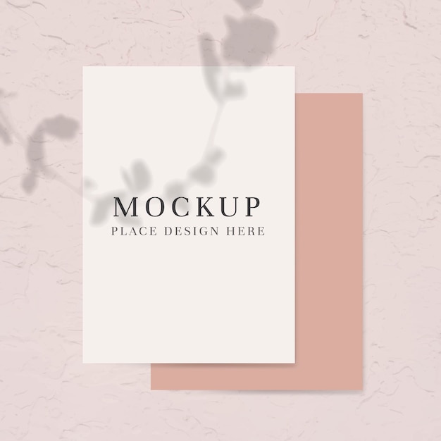 Neutral color tone poster mockup vector