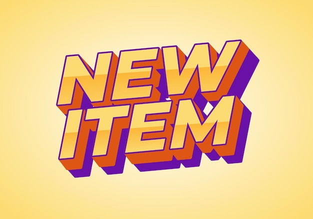 New item Text effect in 3D style for print ad purpose