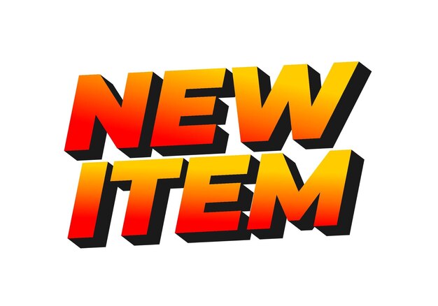 New item Text effect in 3D style for print ad purpose