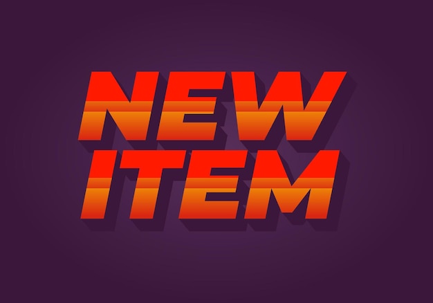 New item Text effect in 3D style for print ad purpose