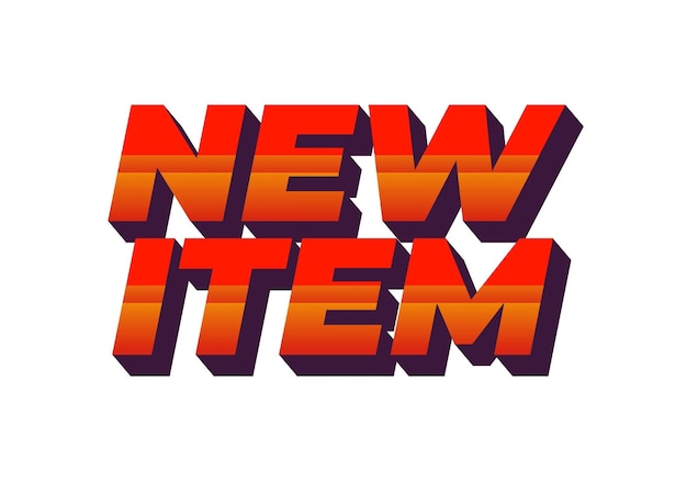 New item Text effect in 3D style for print ad purpose