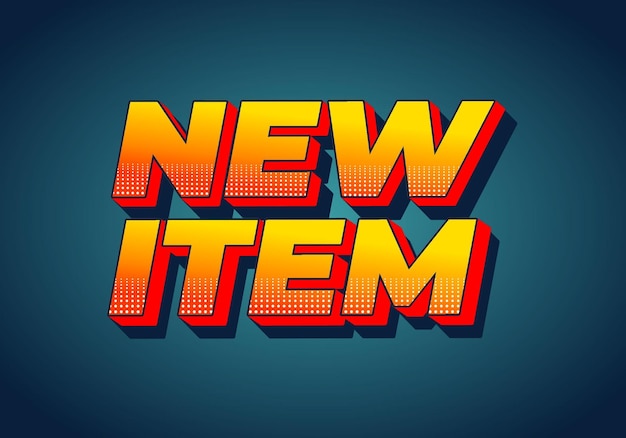 New item Text effect in 3D style for print ad purpose