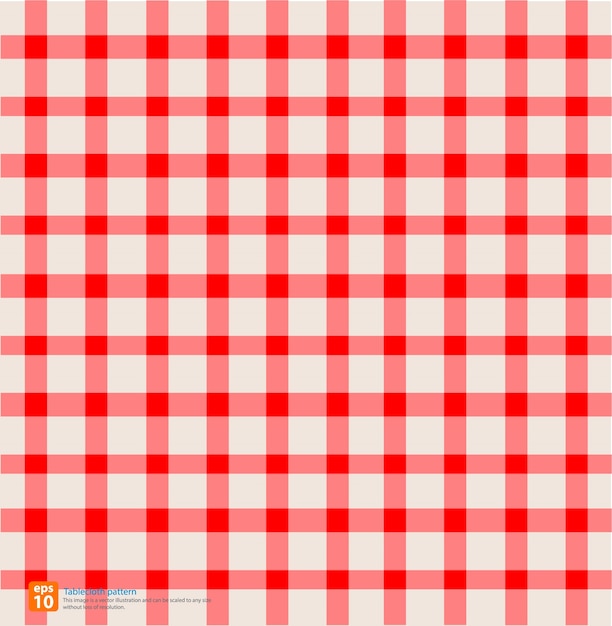 New table cloth red vintage color - seamless vector design