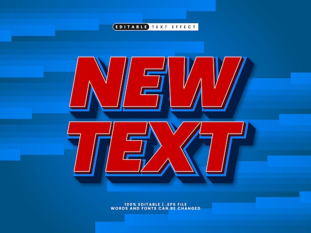 new text editable text effect in modern and bold text style