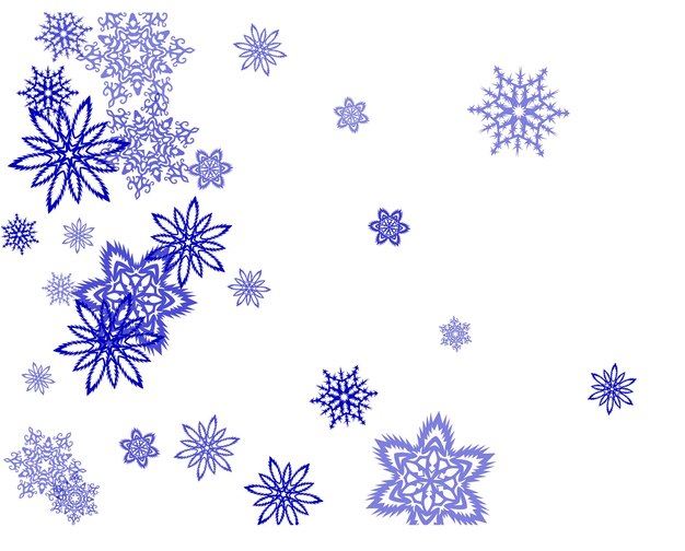 New Year card border pattern template with simple snowflake elements isolated