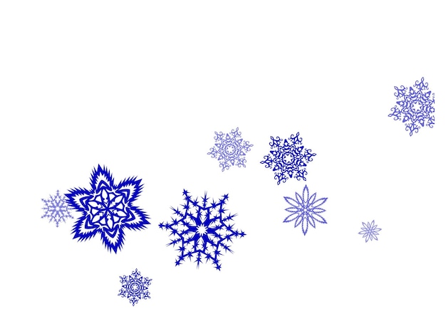 new year card border pattern template with simple snowflake elements isolated