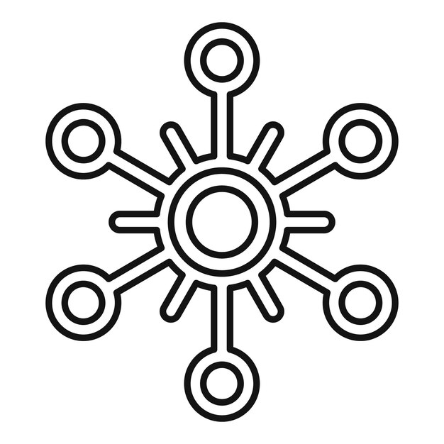 new year snowflake icon outline new year snowflake vector icon for web design isolated on white background